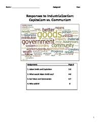 Industrial Revolution Capitalism Vs Communism Adam Smith Vs Karl Marx