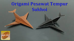 Dan kalau bisa, mungkin alangkah lebih baiknya sebelum ke cara membuat origami, yuk kita simak. 7 09 Mb Cara Membuat Origami Pesawat Tempur Sukhoi Dari Kertas Origami Pesawat Download Lagu Mp3 Gratis Mp3 Dragon