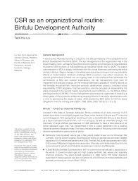 Its bintulu division superintendent mohammad zunica mohamad sapi'ee. Pdf Csr As An Organizational Routine