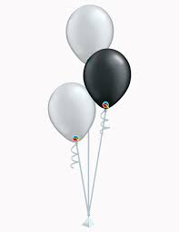 10pcs 12'' gold silver with clear confetti latex balloons birthday party wedding. Set Of 3 Latex Balloons Silver Black Silver Its My Party