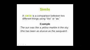 What is a simile video. 100 Similes Easy And Hard Simile Examples Ereading Worksheets