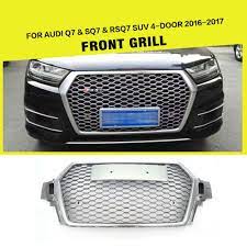 Rsq7 Car Styling Abs Racing Front Grill Mesh Grille For Audi Q7 Sq7 Rsq7 Suv Sport Utility 4 Door 2015 2017 Audi Q7 Audi Front Grill