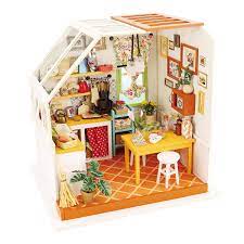 Doll house diy kit cathy's flowers greenhouse by rolife. Amazon Com Rolife Dollhouse Diy Miniature Kit With Light Wooden Mini House Set To Build Handmade Playset With Accessories Christmas Birthday Gifts For Boys Girls Women Friends Jason S Kitchen Toys Games