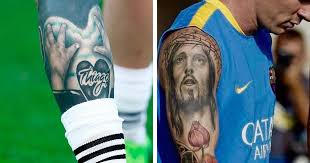 Neymar jr tattoos soccer tattoos leg tattoo men leg tattoos tribal tattoos tattoos for guys tatoos messi tatto legs. All 18 Tattoos Leo Messi Has And Their Meaning