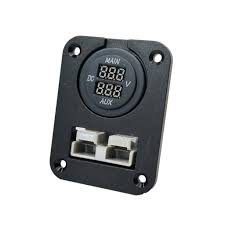 Whether you need to recharge a battery, power your camping fridge or connect your camping trailer. Panel Mount Assembly With 50 Amp Anderson Plug And Dual Volt Meter