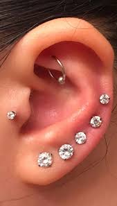 The short answer is yes, you can get more than one piercing in one sitting. Cute All The Way Around Multiple Ear Piercing Ideas For Women Crystal Earring Studs 16g Uniqueearpiercingje Earings Piercings Ear Jewelry Unique Ear Piercings