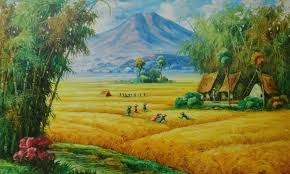 Label:lukisan agrobisnis, air mengalir, alam, aliran seni lukis, art painting, gambar gunung, gambar pesawahan, lukisan air terjun, lukisan panen padi, lukisan pertanian, lukisan petani, lukisan suasana desa kampung. Lukisan Rumah Kampung Simple Cikimm Com