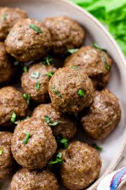 Oven Baked Meatballs Veronika S Kitchen Recipe In 2020 Oven Baked Meatballs Meatball Bake Oven Baked