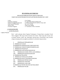 Format gambar contoh surat justifikasi terlengkap 2019. Justifikasi Teknis 19082009