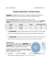 Bookmark file pdf gizmo student exploration nuclear decay answer key. Select Beta Decay From The Type Of Decay Menu Check That Carbon Is Selected Course Hero