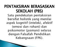 Komponen pbs terdiri daripada pentaksiran sekolah, pentaksiran pusat, pentaksiran aktiviti jasmani, sukan dan kokurikulum, dan pentaksiran psikometrik. Standard Prestasi Sp Dalam Pentaksiran Berasaskan Sekolah Pbs
