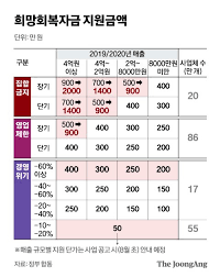 10.4→ 11.0조원 (+0.6, 지방비 포함) * 하위 80%는 유지 + 맞벌이·1인 가구 선정 기준 완화 (+178만 가구 확대) ③ 상생소비 지원금: ìµœëŒ€ 2000ë§Œì› ì†Œìƒê³µì¸ ì§€ì› ì•Œê³ ë³´ë‹ˆ ë£¸ì‚´ë¡± ì§€ì›ê¸ˆ ë…¼ëž€ ì¤'ì•™ì¼ë³´