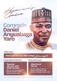 Condolences for the passing of Daniel