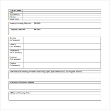Lesson plan template for high school. Free 18 Teacher Lesson Plan Templates In Pdf Word