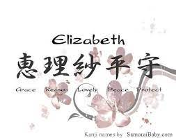 Kanji Meanings Gallery Elizabeth Name Meaning Elizabeth Name Name Tattoos