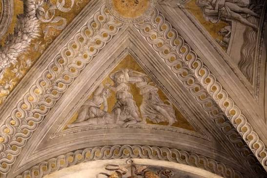 Storie di Orfeo, pennacchi (Camera degli Sposi), Andrea Mantegna