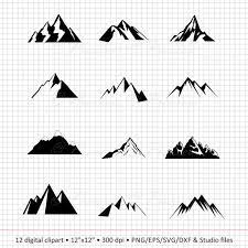 Buy 2 Get 1 Free Digital Clipart Mountain Monogram Different Etsy In 2021 Digital Clip Art Set Digital Clip Art Clip Art
