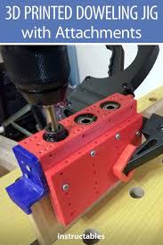 3d Printed Doweling Jig With Attachments 3d Printing 3d Printing Diy Dowel Jig