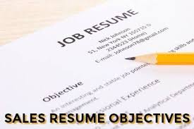 Sample Sales Resume Objective