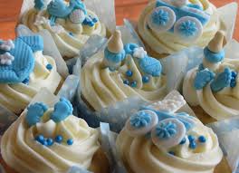 Would be a fun challenge to make a cake in the shape of baby bottles and sheet cake decorating. Baby Shower Cupcake Ideas Novocom Top