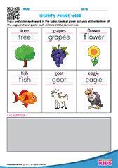 Identify Phonic Word Kids Worksheets Preschool Kindergarten Phonics Worksheets Alphabet Worksheets Preschool