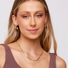 Layered Necklaces for Women 18K Gold Plated Herringbone Necklace for Women  Gift for Her Dainty Layering Necklaces