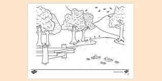 Mais desenhos de natureza para colorir. Free Desenho Para Colorir Com Paisagem De Primavera