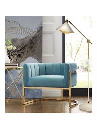 Chavela Chair Teal Blue Accent Chairs Furniture Living Room Chairs
