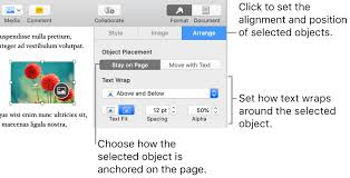 Place Objects With Text In Pages On Mac Apple Support