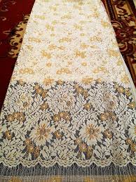 Rumah Brokat Brokat Semi Prancis Seri Gold Brokat Prancis Produk