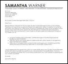 Cover letter tips & tricks. Quality Control Cover Letter November 2021