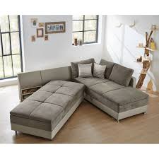 Wohnlandschaft L Modena Sofa Ecksofa Bett In Greige Grau Beige Mit Bettfunktion Ebay