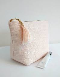 Black And Gold Makeup Bag Blush Makeup Bag With Tassel Soft Pink Cosmetic Bag Feminine Blush Toiletry Bag Pink Tassel Pouch Ukk Gold Z Pink Makeup Bag Gold Zipper Pouch Tassel Pouch
