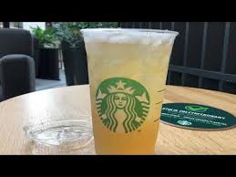 Make your own ice tea. Iced Peach Citrus Green Tea Lemonade Starbucks No Talking Youtube