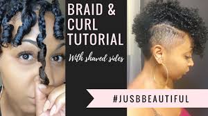 They do not go as deep as this hairstyle. How To Braid And Curl On Natural Hair With Shaved Sides Youtube