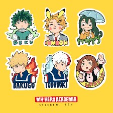 600 x 600 jpeg 35 кб. Sticker Set My Hero Academia Sticker Set My Hero Academia Cute Stickers