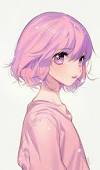 Pastel Pink Hair Anime Girl