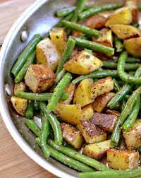 Rate this recipe heat bacon grease in large saucepan on medium high heat; Pan Fried Potatoes And Green Beans Small Town Woman