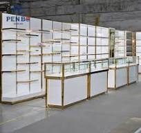 Glass Jewellery Counter Display - LED Lighting, Luxury Design