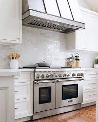 Higher backsplashes will unite all aspects of the space, and brighten. La Riviera Blanc Ceramic Subway Tile 2 5x8 In 2021 Modern Kitchen Backsplash Kitchen Backsplash Trends Kitchen Design