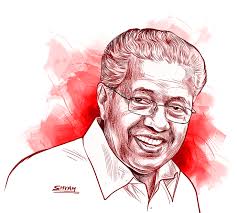 Shyam Kumar Prasad Pinarayi Vijayan Chief Minister Of Kerala Portrait