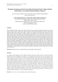 Maybe you would like to learn more about one of these? Pdf Kesilapan Penggunaan Kata Kerja Dalam Kalangan Pelajar Melayu Ketika Menstruktur Ayat Dalam Penulisan Bahasa Sepanyol Error Of Usage Of Spanish Verbs In Writing Treatises Malay Students When Structuring Sentences
