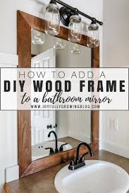 How To Add A Diy Wood Frame To A Bathroom Mirror Bathroom Mirrors Diy Bathroom Mirror Makeover Bathroom Mirror Frame