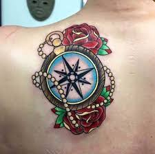 Compass And Roses Tattoo Compass Tattoo Traditional Compass Tattoo Compass Tattoo Design