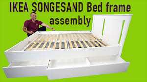 The beautiful kind of home we want. Ikea Malm Bed Frame Assembly With 4 Storage Boxes White Luroy Youtube