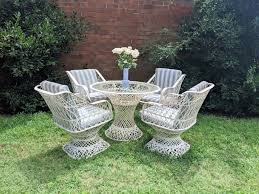 Never miss new arrivals that match exactly what you're looking for! Vintage Five Piece Spun Fiberglass Patio Set By Russell Woodard Epoch