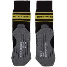 District Vision Black And Yellow Falke Edition Sindo Socks District Vision
