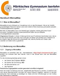 Maybe you would like to learn more about one of these? Handbuch Mensamax 1 1 Was Ist Mensamax 1 2 Bedienung Von Mensamax Zugang Zu Mensamax Pdf Kostenfreier Download