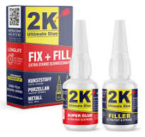 2K ultimate glue FIX + FILL Kleber extra stark für Kunststoff Gummi Stein  Keramik