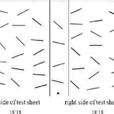 To complete the test, one must place a mark with a pencil through the center of a series of horizontal lines. Analysis Method Of The Line Cancellation Test Download Scientific Diagram